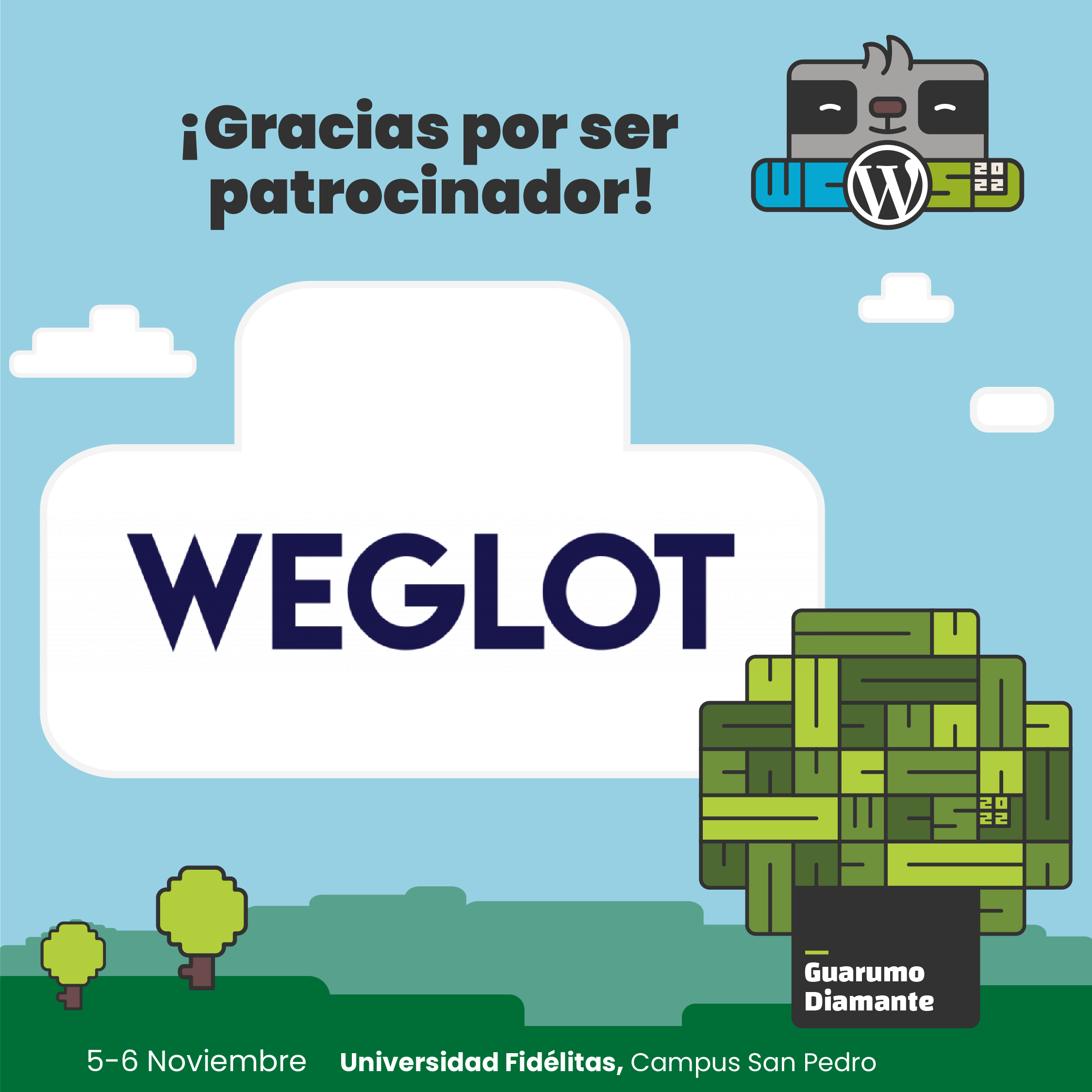 Weglot Patrocinador Guarumo Diamante WordCamp San José 2022