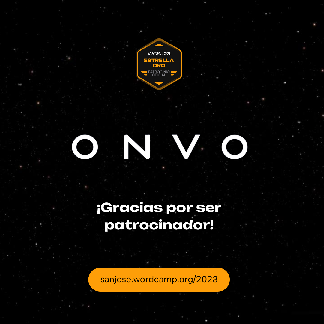 ONVO Patrocinador Oro WordCamp San José 2023 