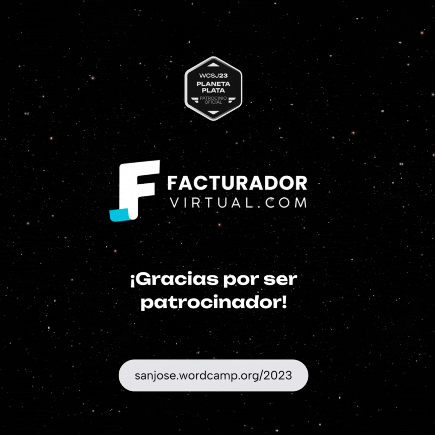 Facturador Virtual Patrocinador Plata WordCamp San José 2023