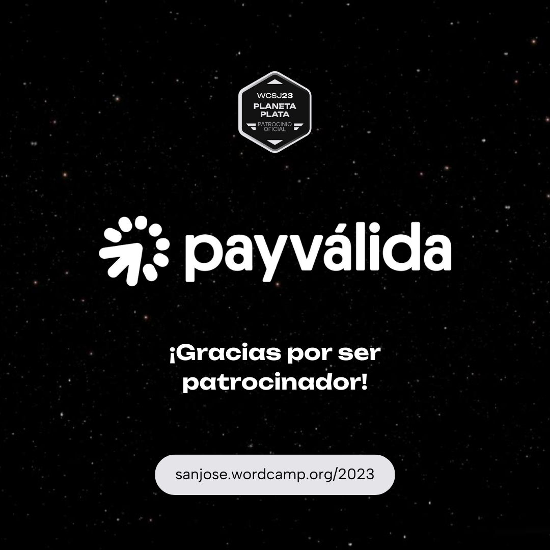 PayVálida  patrocinador Plata WordCamp San José 2023