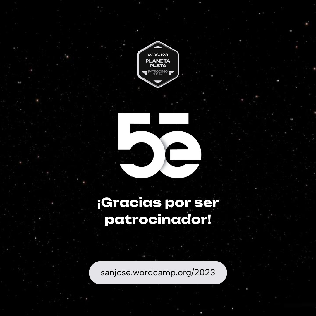 5e Creative Labs Patrocinador Plata WordCamp San José 2023