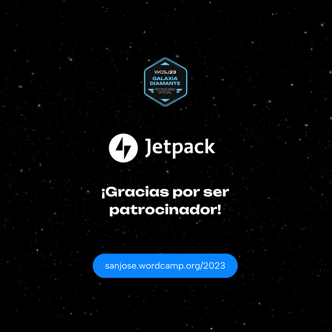 Jetpack Patrocinador Diamante WordCamp San José 2023