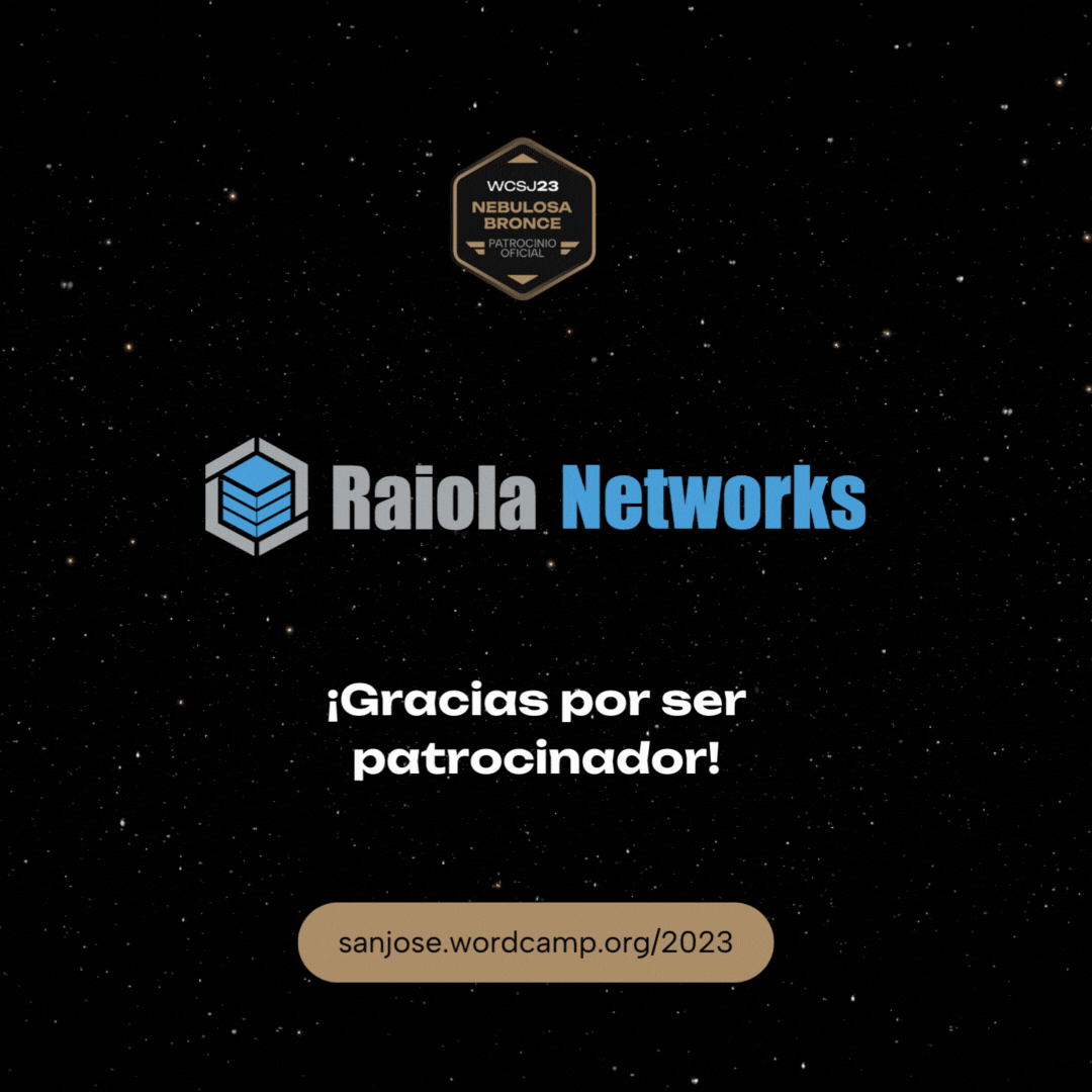 Raiola Networks Patrocinador Diamante WordCamp San José 2023